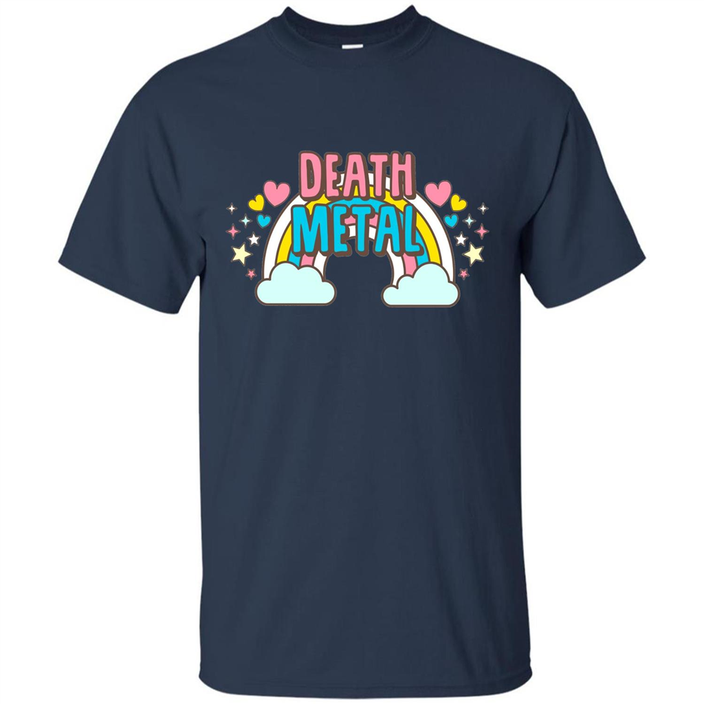 Death Metal Rainbow Cute T-Shirt Navy