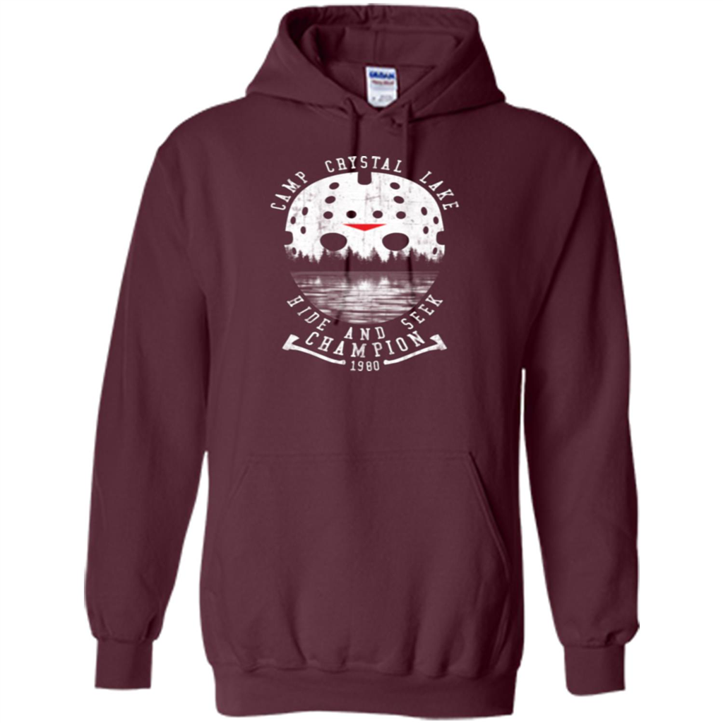 Camp Crystal Lake T-shirt Hide And Seek Champion 1980 Maroon