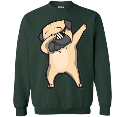 Dabbing Pug Shirt - Cute Funny Dog Dab T-Shirt t-shirt Forest Green