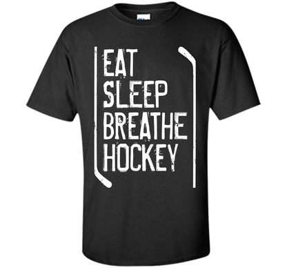 Hockey T-shirt Eat Sleep Breathe Hockey Black