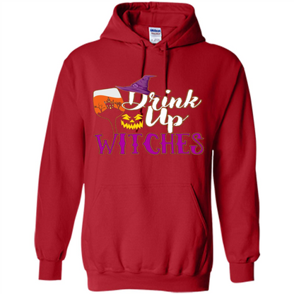 Drink Up Witches T Shirt Funny Halloween Costume Red