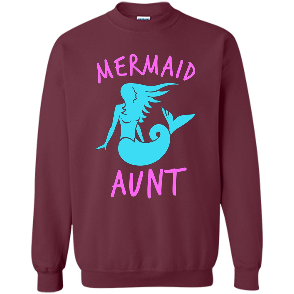 Mermaid Aunt T-Shirt Mermaid T-shirt Maroon