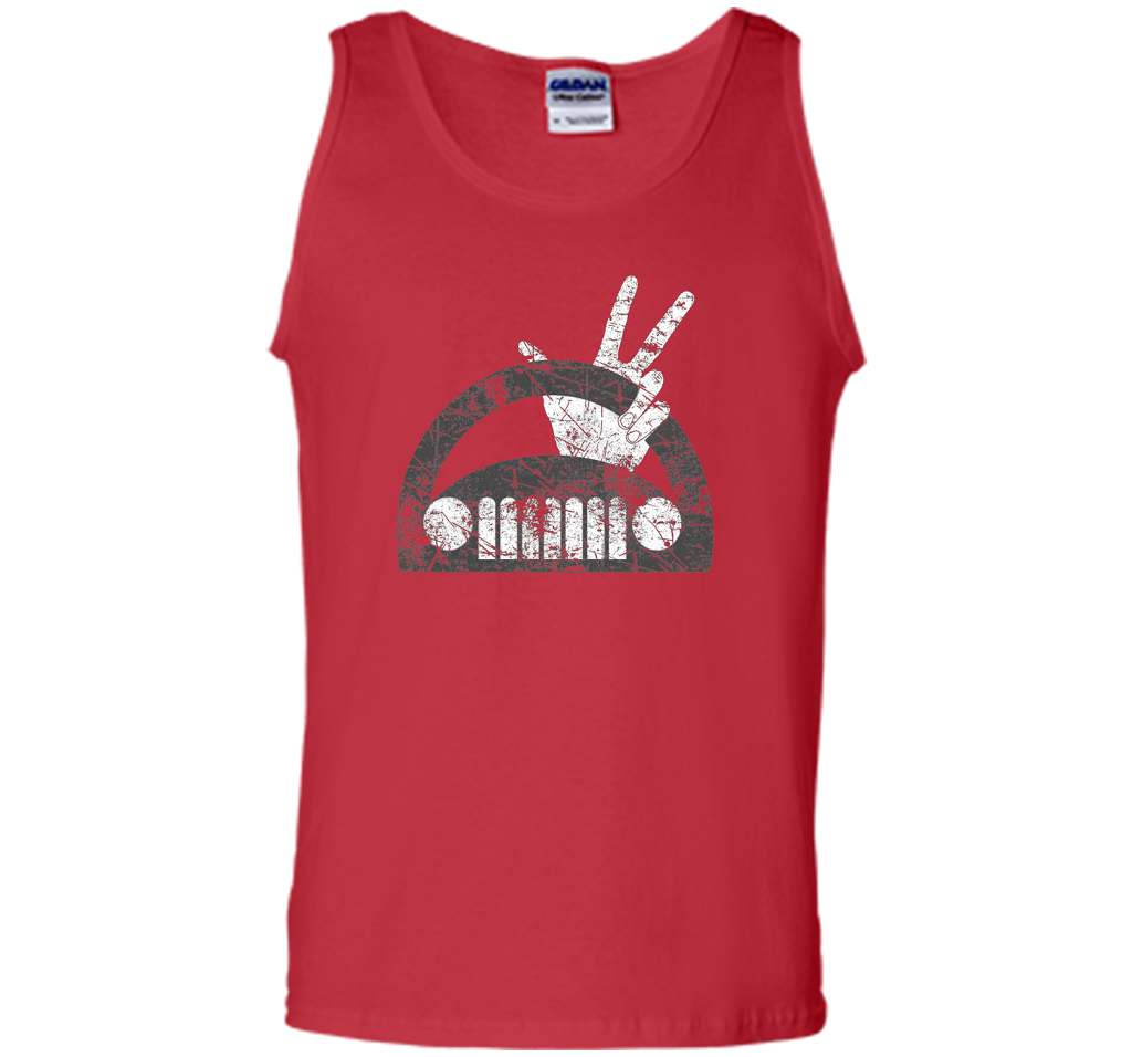 The Jeep Wave You Get It Or You Don't Distressed T-shirt Red