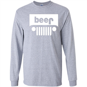 Funny Drinking T-shirt Adult Beer Jeep