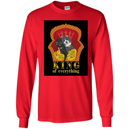 Cats And Dogs Lovers T-shirt King Of Everything Red