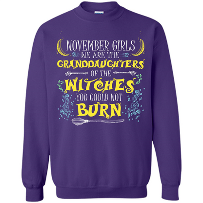 Halloween T-shirt November Girls T-shirt Purple