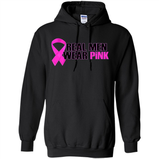 Breast Cancer Awareness T-shirt Real Men Wear Pink Black
