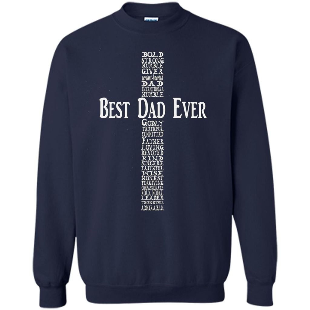 Mens Fathers Day T-shirt Christian Dad Navy