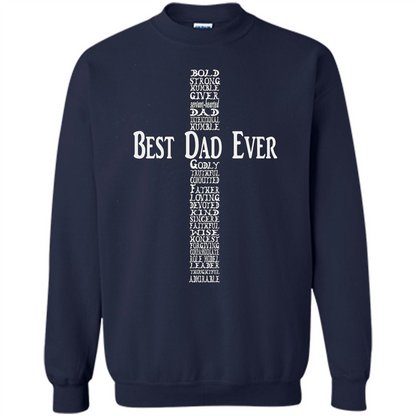 Mens Fathers Day T-shirt Christian Dad Navy