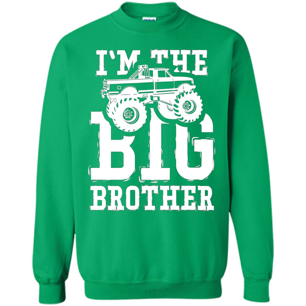 I'm The Big Brother Monster Truck T-shirt Irish Green