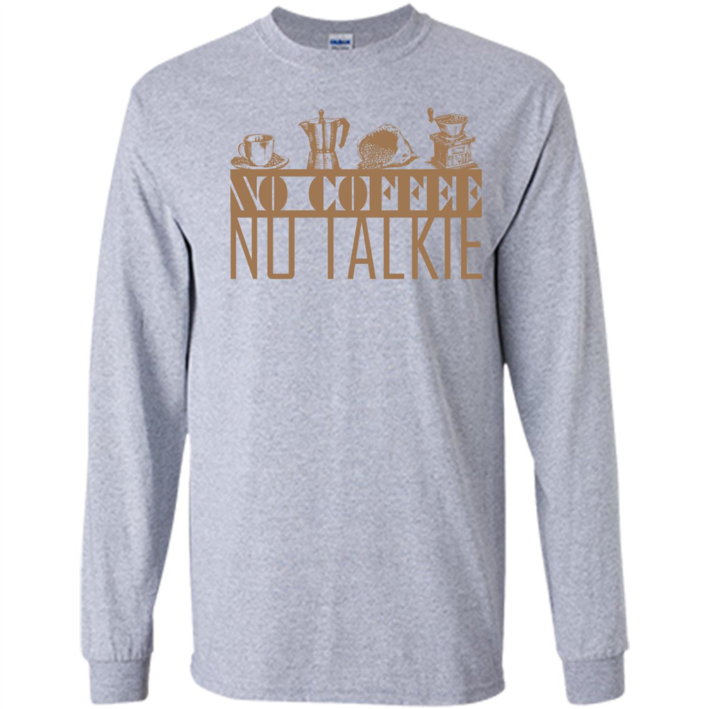 No Coffee No Talkie T-shirt Sport Grey