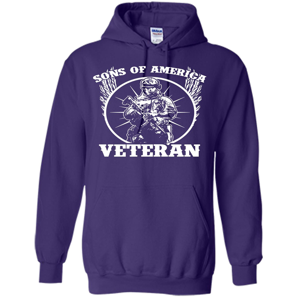 Military T-shirt Sons Of America Veteran Purple