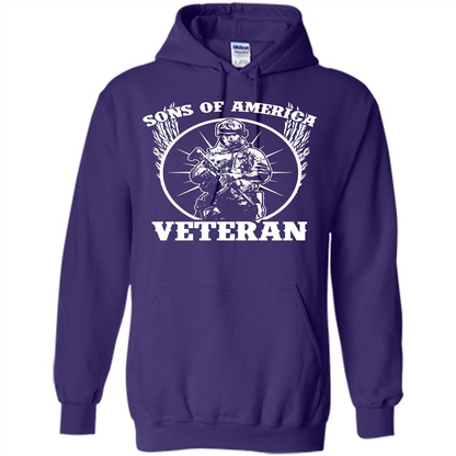 Military T-shirt Sons Of America Veteran Purple