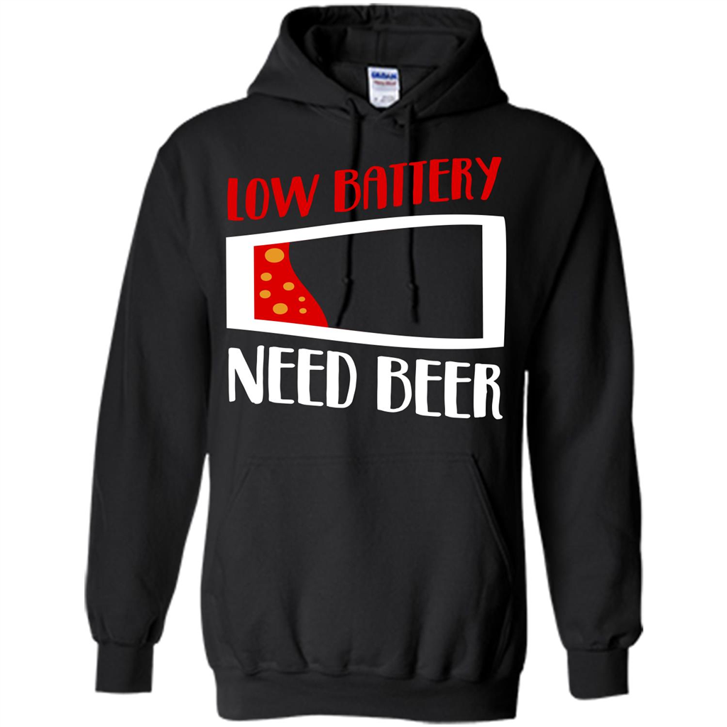 Beer T-shirt Low Battery Need Beer T-shirt Black