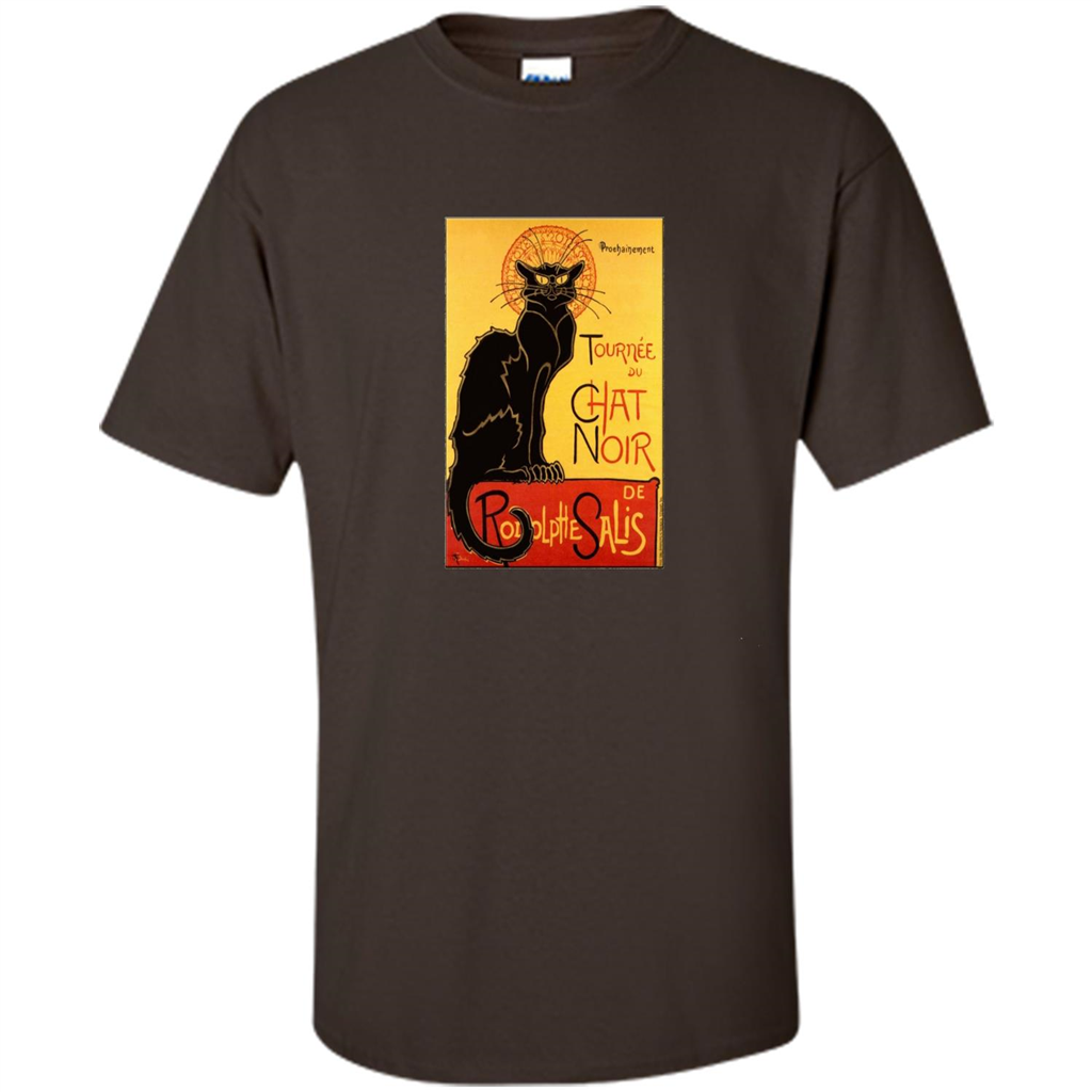 Vintage Poster Le Chat Noir - The Black Cat T-shirt Dark Chocolate