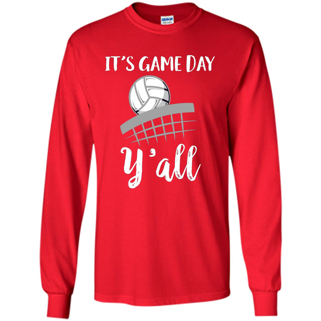Volleyball Lovers T-shirt It's Game Day Y'all Tshirt Red
