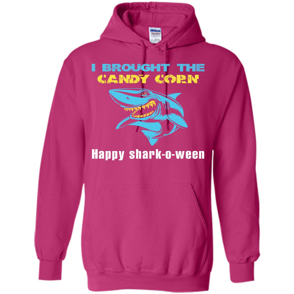 Shark T-shirt I Brought The Candy Corn Happy Shark-o-ween T-shirt Heliconia