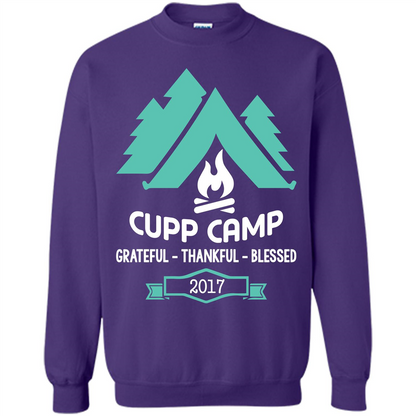 Camping T-shirt Cupp Camp Grateful - Thankful - Blessed 2017 Orange
