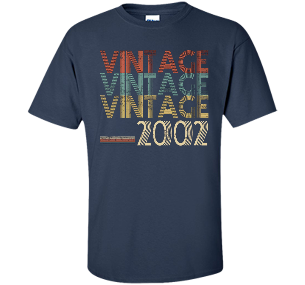 Retro Classic Vintage 2002 - 15th Gift 15 Yrs Years Old cool shirt Navy
