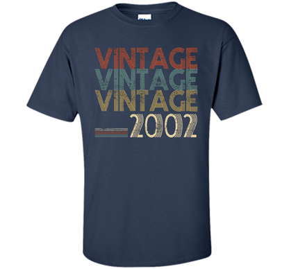 Retro Classic Vintage 2002 - 15th Gift 15 Yrs Years Old cool shirt Navy