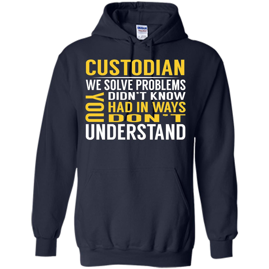 Custodian Solve Problems T-shirt Navy