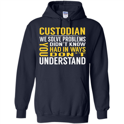 Custodian Solve Problems T-shirt Navy