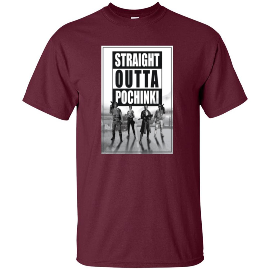Straight Outta Pochinki T-shirt Maroon