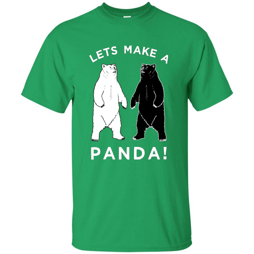 Funny Panda T-shirt Lets Make A Panda T-Shirt Irish Green
