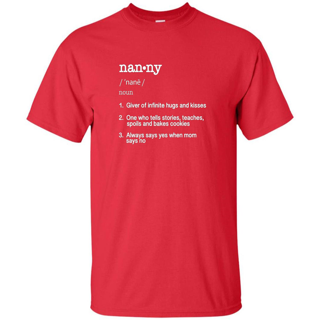 Nanny Definition T-shirt Funny Cool Present Gift T-shirt Red