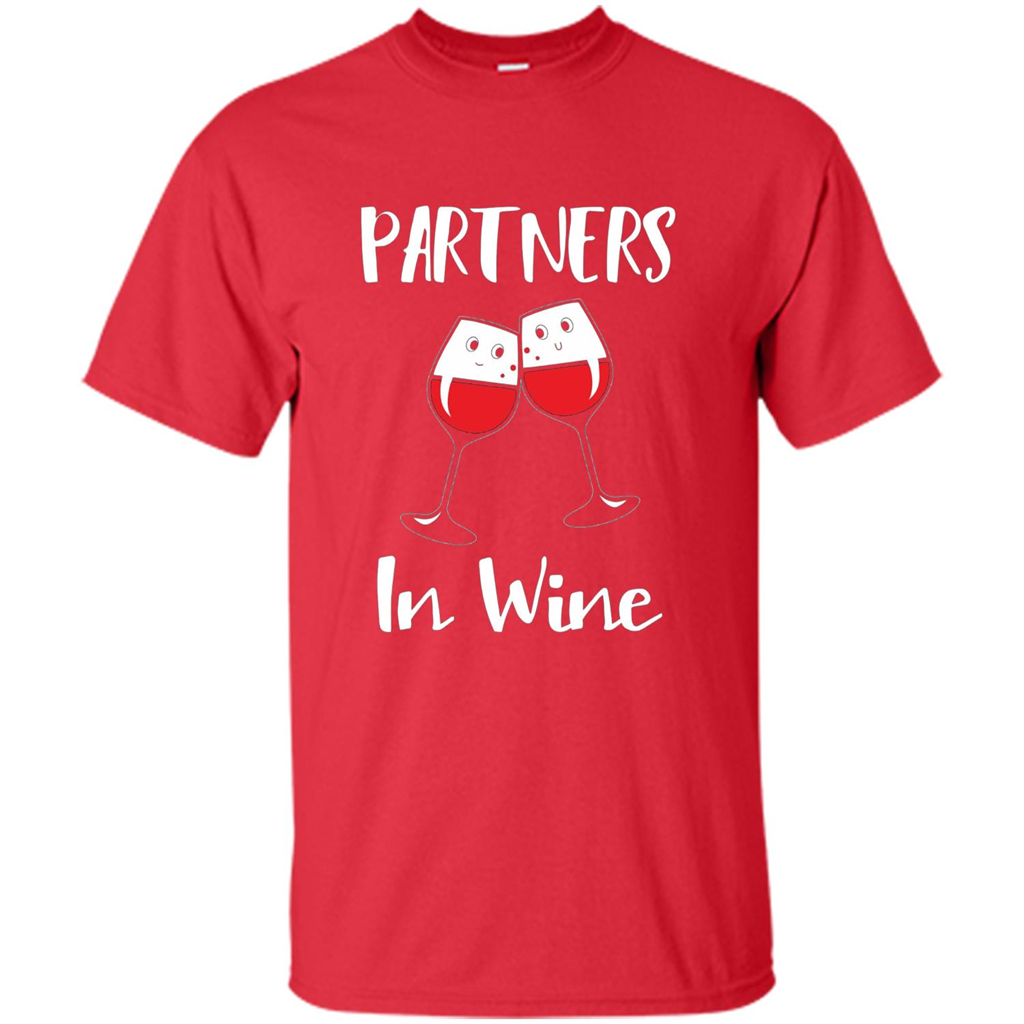 Wine Party T-shirt Partners In Wine T-shirt Red