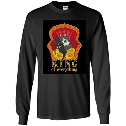 Cats And Dogs Lovers T-shirt King Of Everything Black