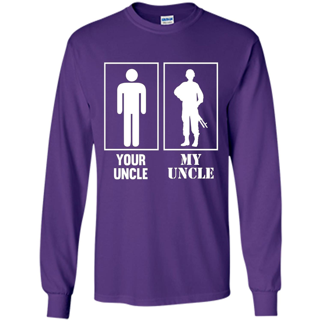 Your Uncle My Uncle Military Proud Army Navy Air Force T-shirt Purple