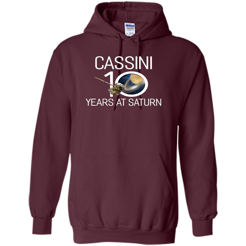 Cassini 10 Years at Saturn T-shirt Maroon