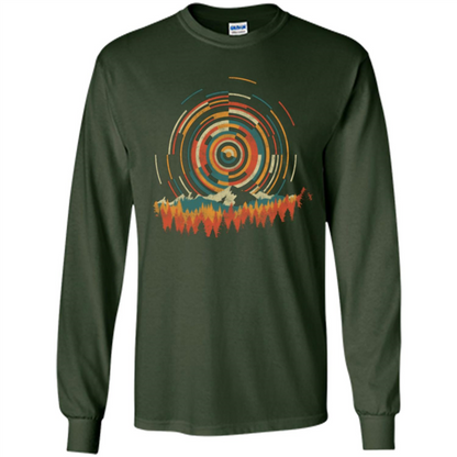 The Geometry Of Sunrise T-shirt Forest Green