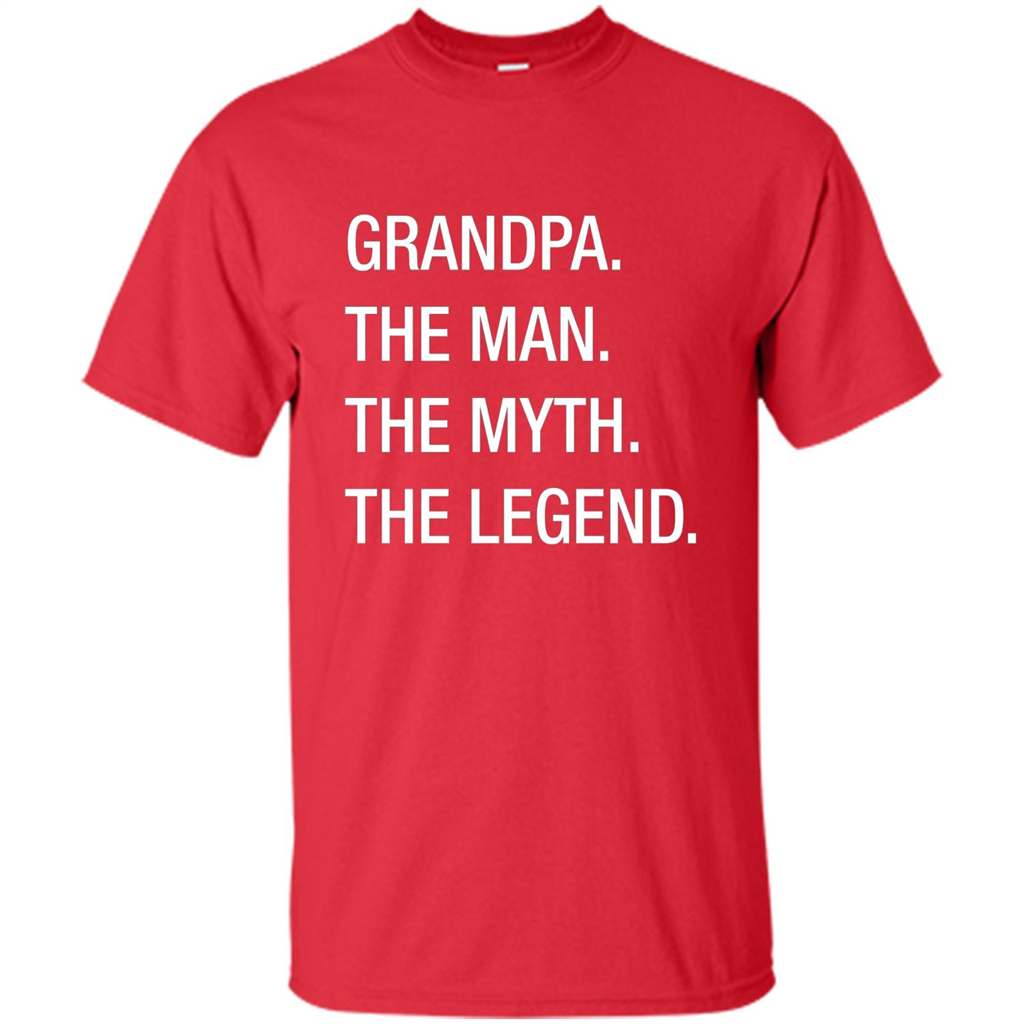 Grandpa The Man The Myth The Legend T-shirt Red