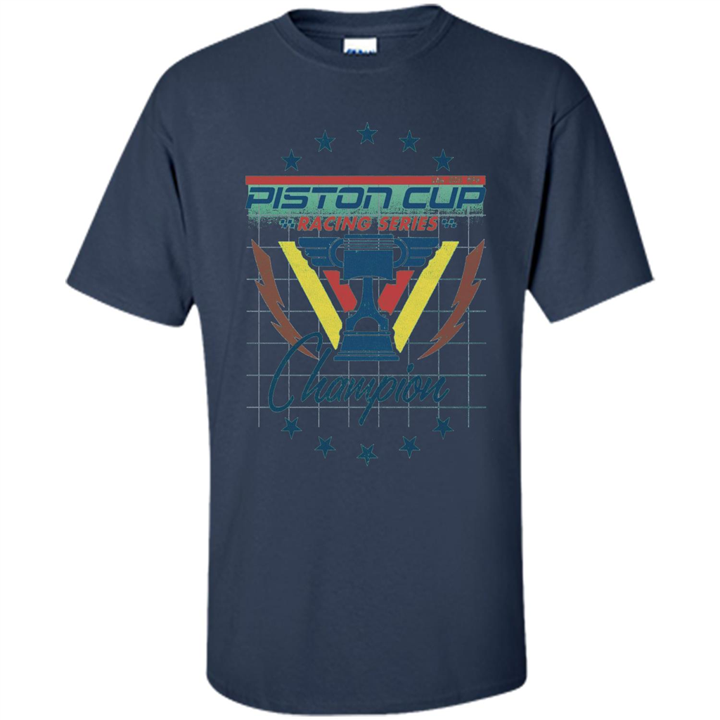 Love Car T-Shirt Piston Cup Racing Series Champion Navy