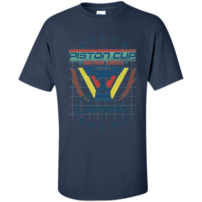 Love Car T-Shirt Piston Cup Racing Series Champion Navy