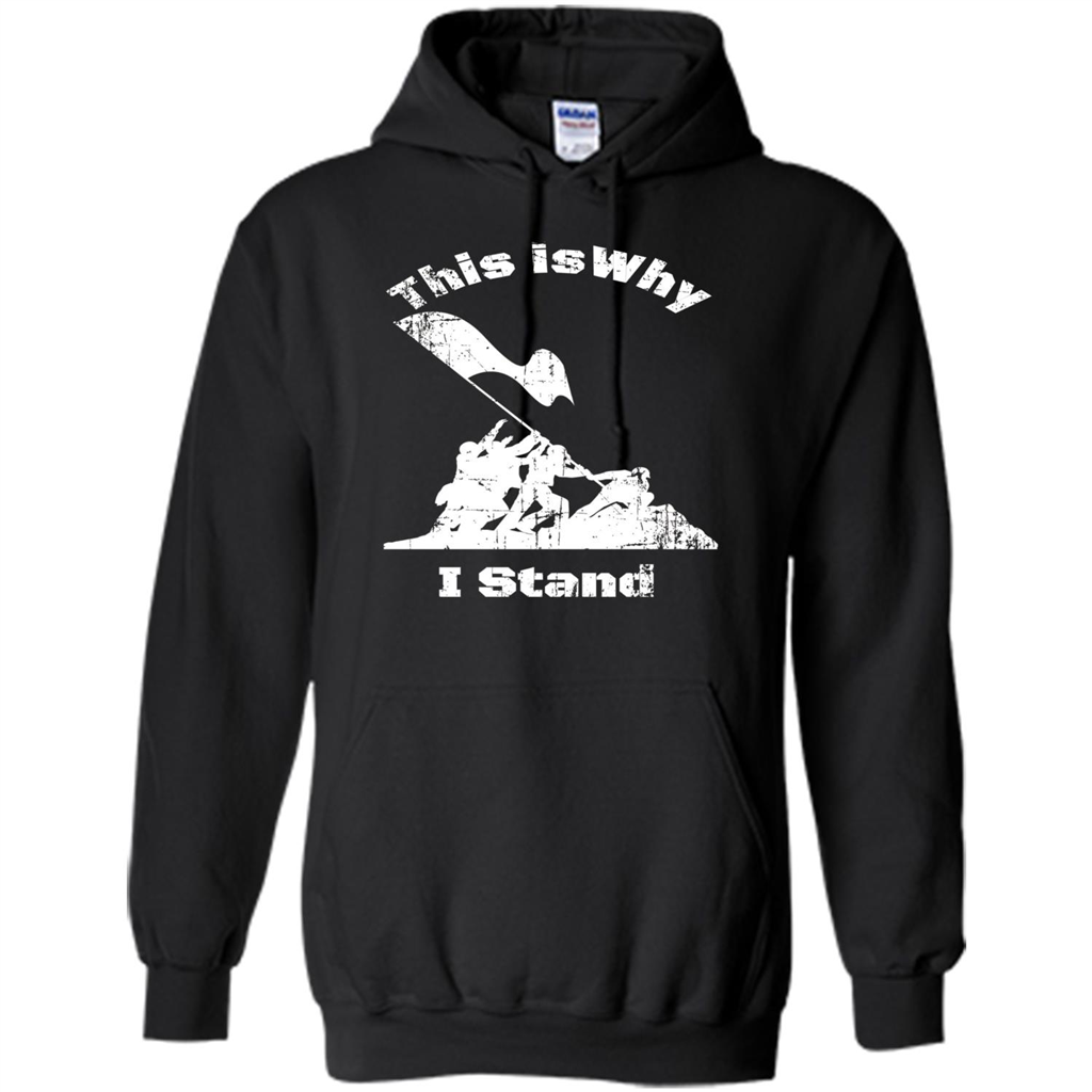 Military T-Shirt This Is Why I Stand Black