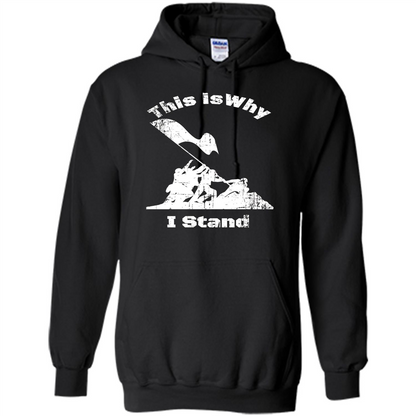 Military T-Shirt This Is Why I Stand Black