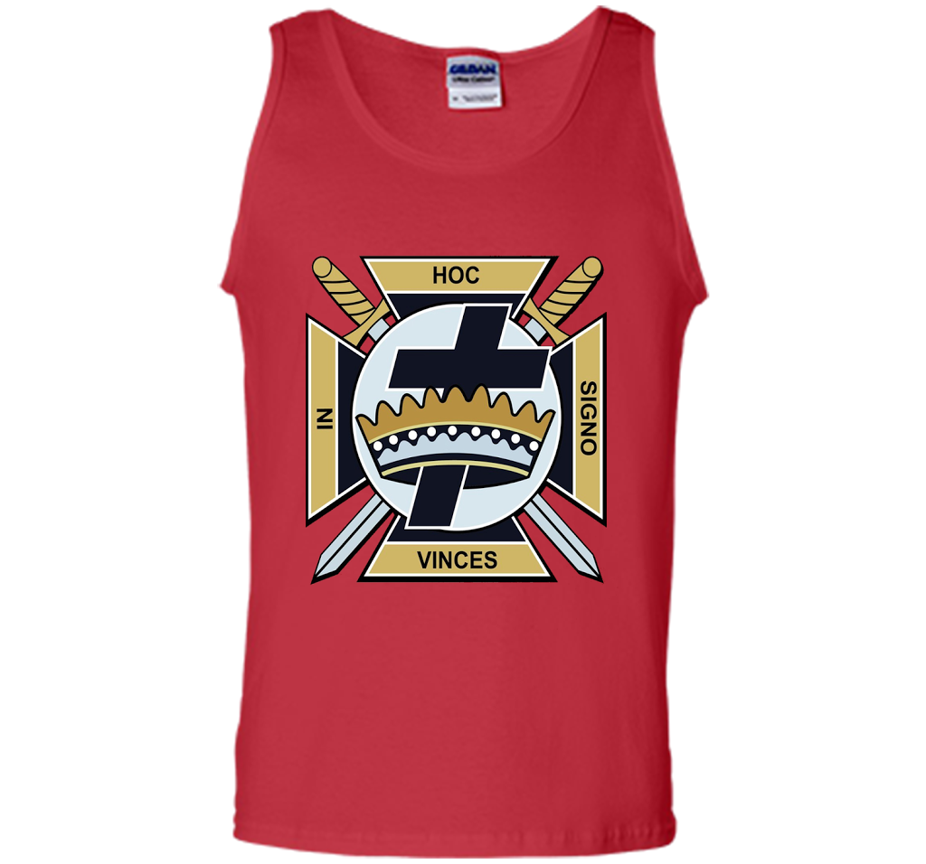 Mens Knights Templar T Shirt Masonic Tee shirt Red