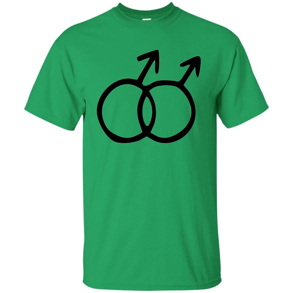 Gay Pride Male Sign T-shirt Simple LGBT Ally Bear Otter T-shirt Irish Green