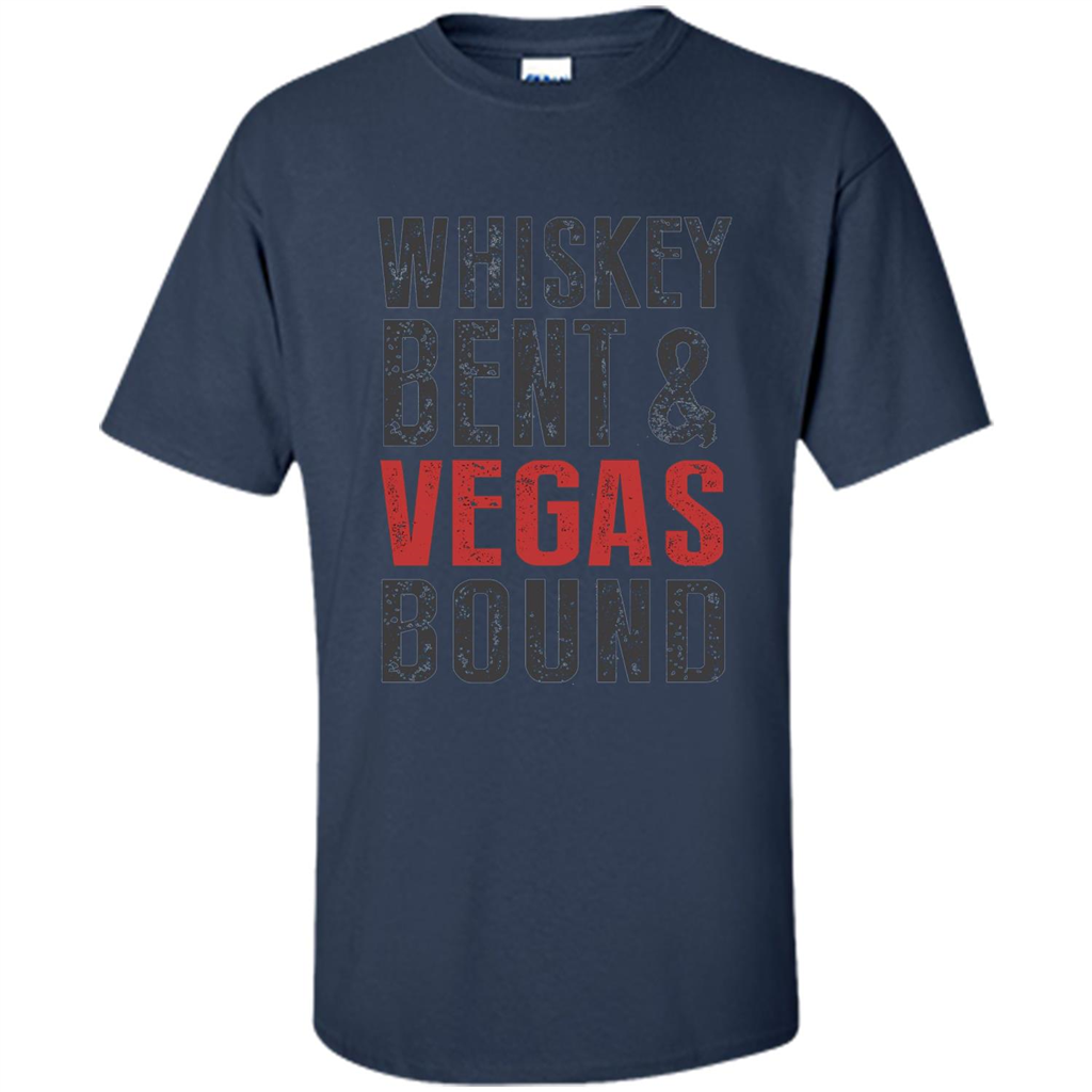 Whiskey Bent And Vegas Bound T-shirt Bachelor tshirt Navy