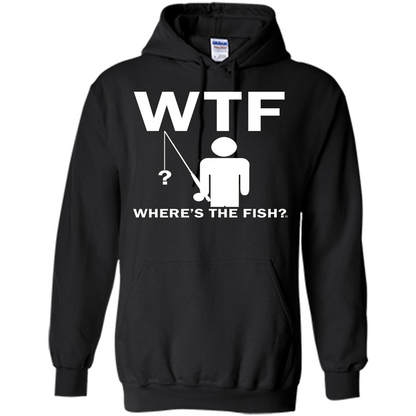 Fishing T-shirt Where's The Fish Black