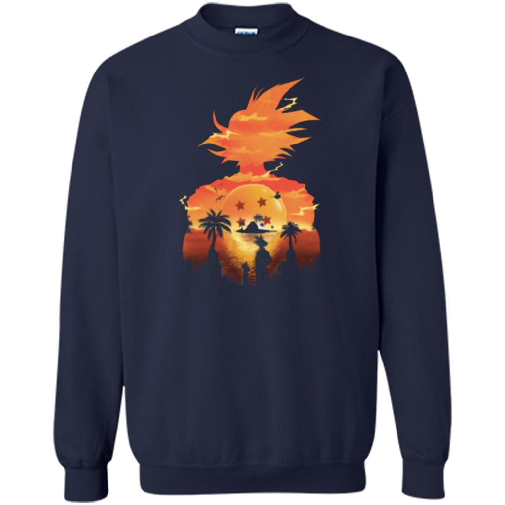 Beautiful Sunset T-shirt Son Goku T-shirt Navy