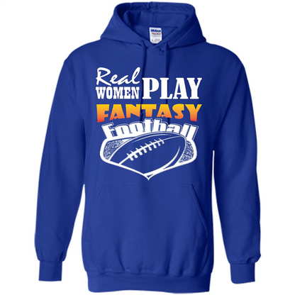 American Football T-shirt Real Women Play Fantasy Football Royal