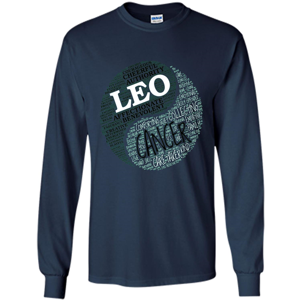 Zodiac Facts T-shirt Women Leo and Cancer T-shirt Navy