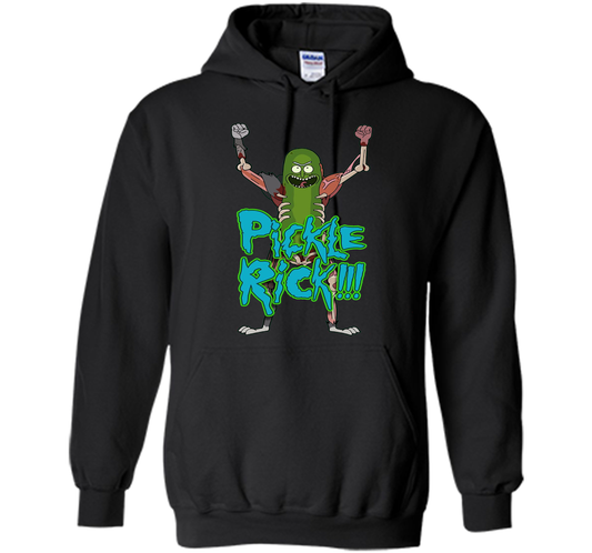 Pickle Funny Rick T-shirt cool shirt Black