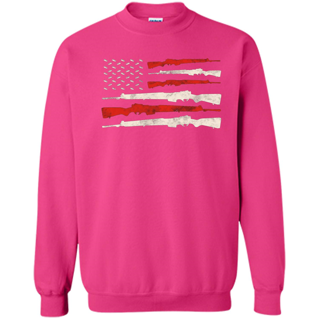 USA Flag Of Guns 2nd Amendment T-shirt Heliconia