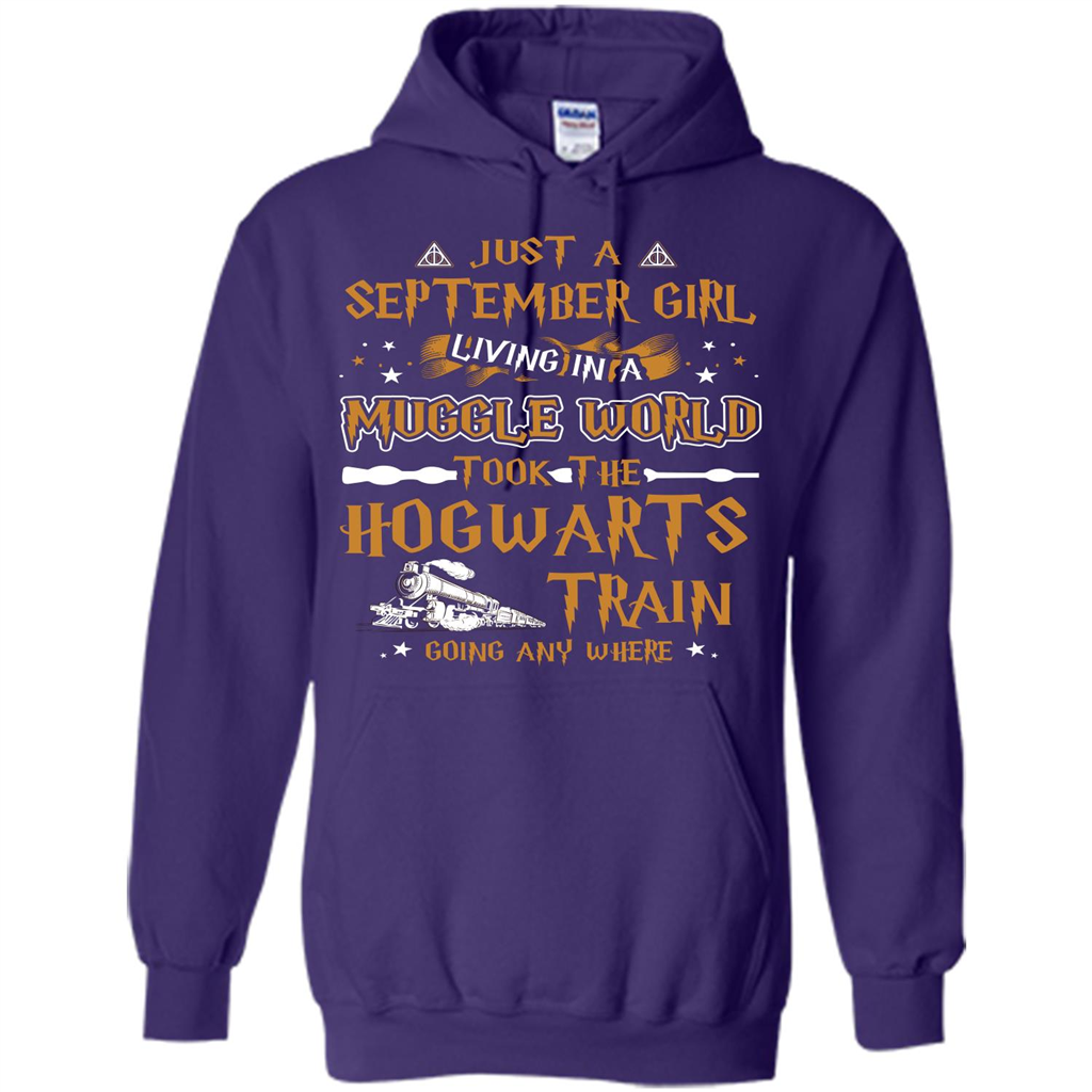 Harry Potter T-shirt Just A September Girl Living In A Muggle World