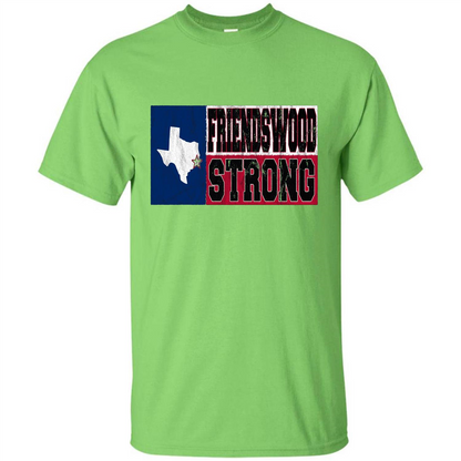 Friendswood Strong - Texas Flag - Friendswood Pride T-shirt Lime